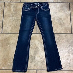 Girls Size 8 Sequined Blue Jeans